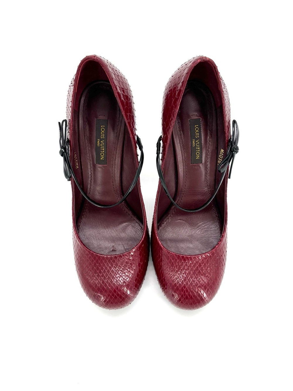 Louis Vuitton Marc Jacobs FW 2011 Fetish Bow Maryjane Snakeskin Pumps 36.5 - Picture 7 of 11